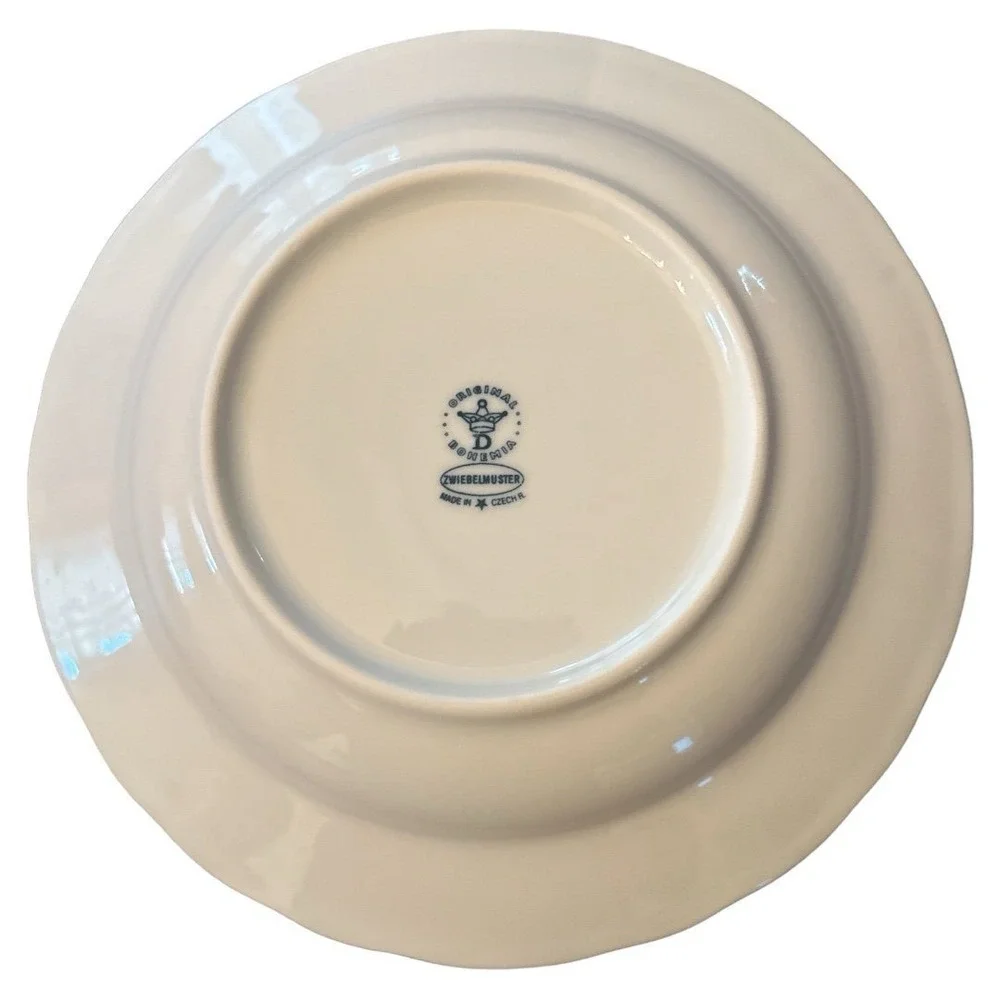 Blue Danube Floral Dinner Plates Set of 8 Blue Onion‎ Scalloped Edge